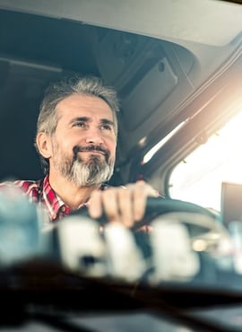 Happy trucker driving semi - excess limits options